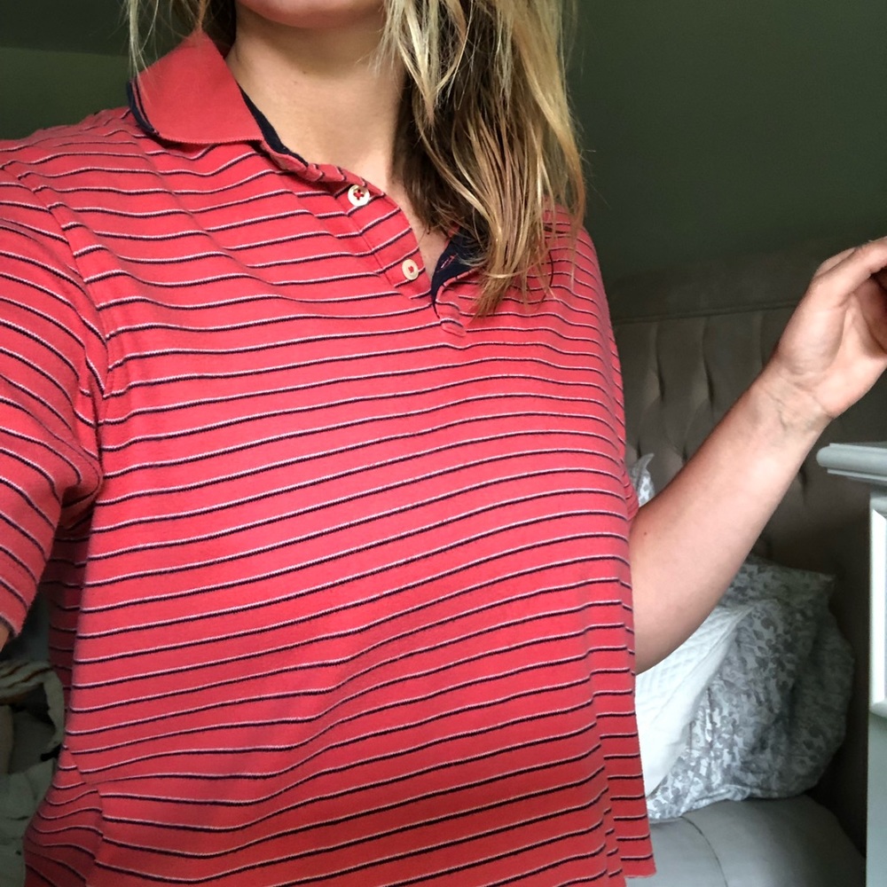 Striped Red Collared Shirt